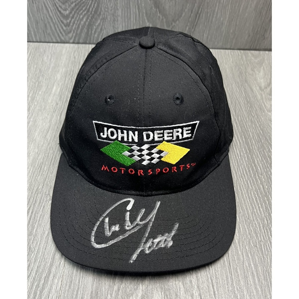 Vintage‎ John Deere Motorsports Chad Little NASCAR Hat Cap Snapback Racing 90s